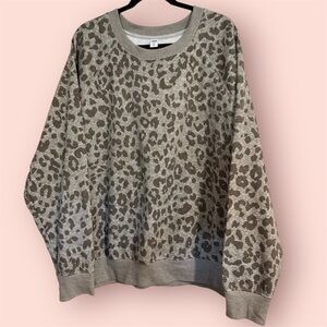 Grey leopard jogger set, tall.